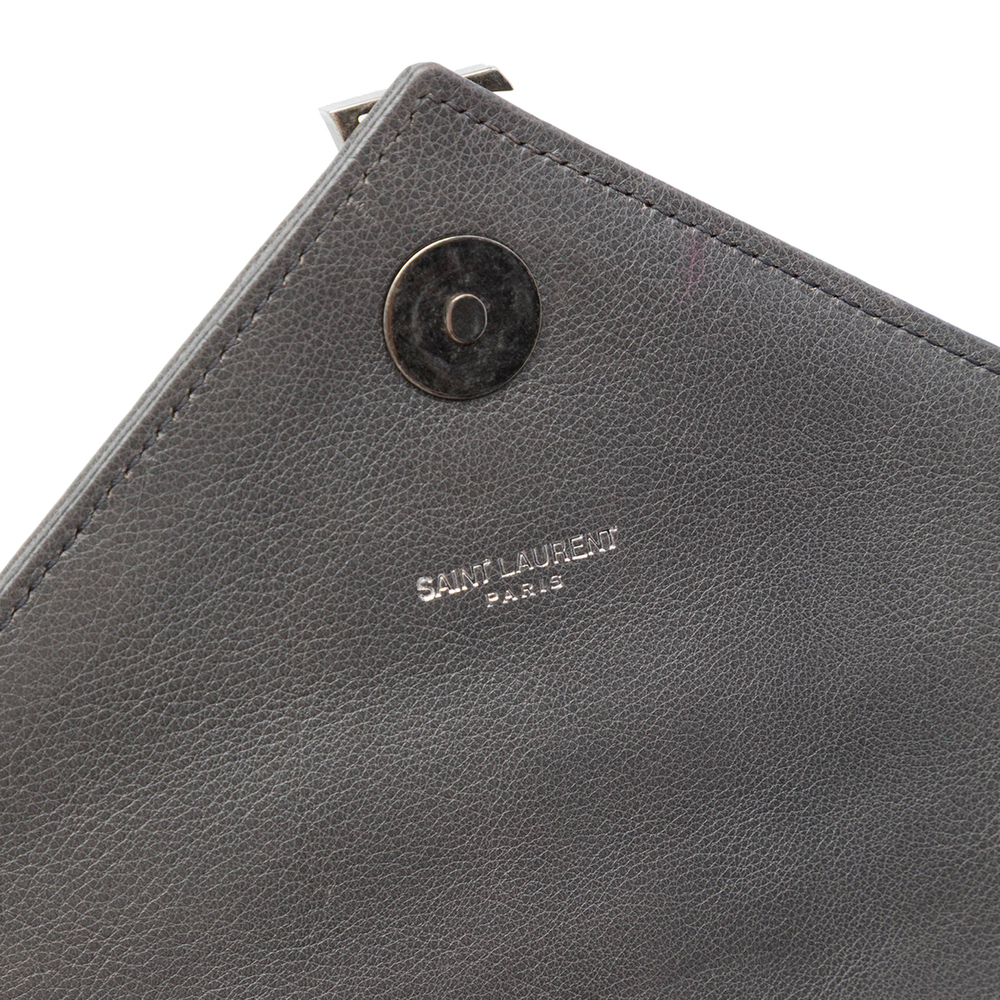 Pre-Loved Saint Laurent Medium Chevron Sheepskin Monogram College Satchel - Picture 5 of 6